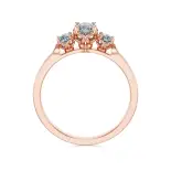 Pierścionek z różowego złota z diamentami AJPZ_088